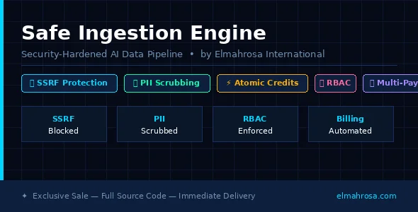 Safe Ingestion Engine Secure AI Data Pipeline with SSRF & PII Protection — screenshot 2