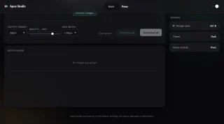 Apex Studio - 2-in-1 Offline Web App (Video Marker & Batch Image Compressor) | Vanilla JS