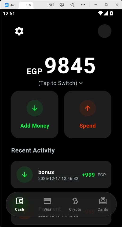 Flosy Cinematic Wallet with Jelly Animations & ASMR Sounds | Native Android Source Code — screenshot 4
