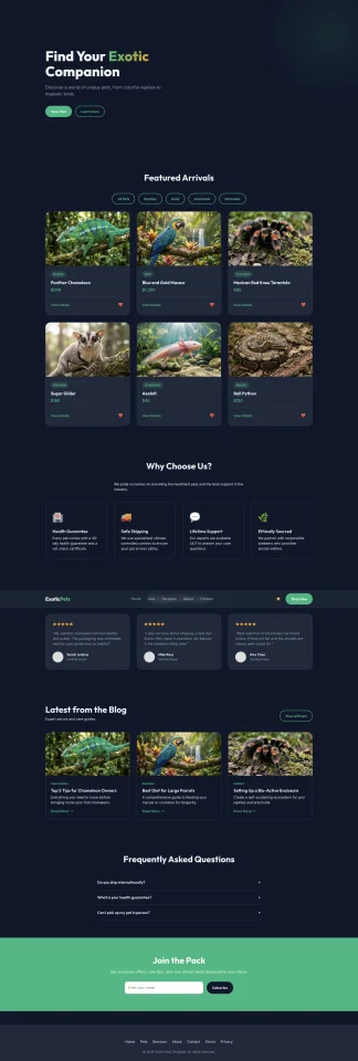 Pets - Modern Animal Store & Veterinary HTML Template — screenshot 2