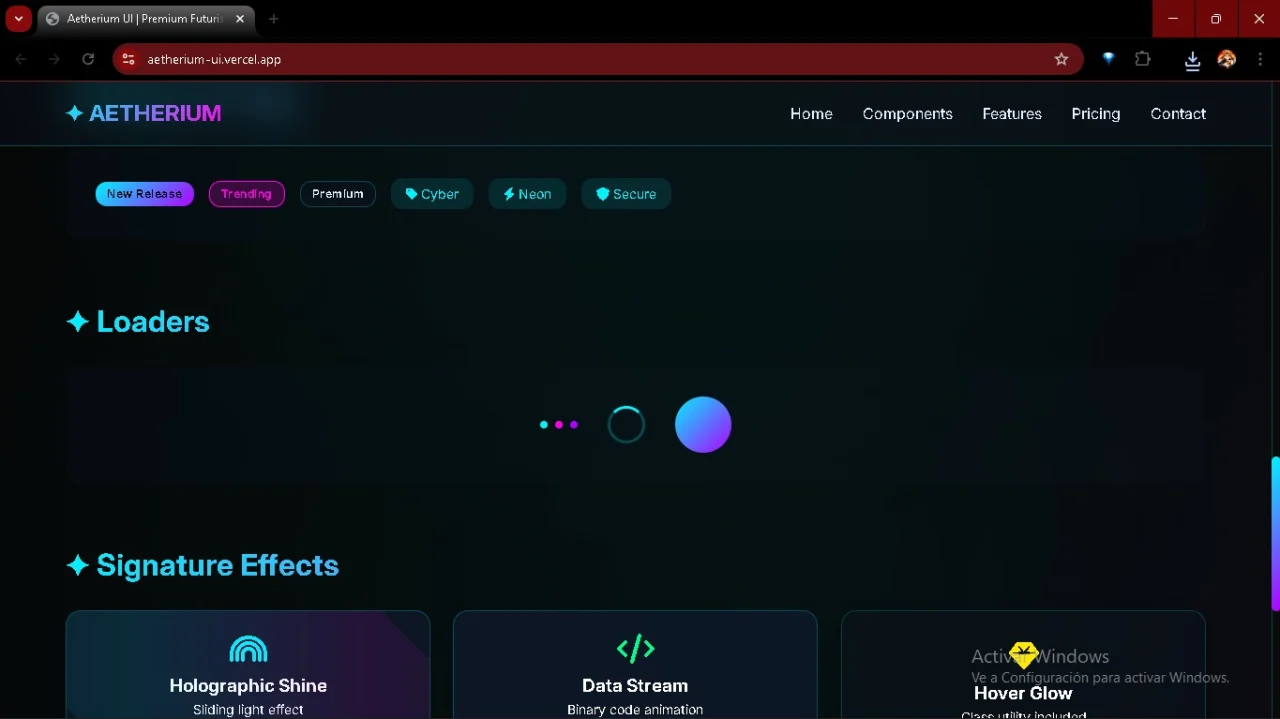 AETHERIUM UI v1.0 — screenshot 2