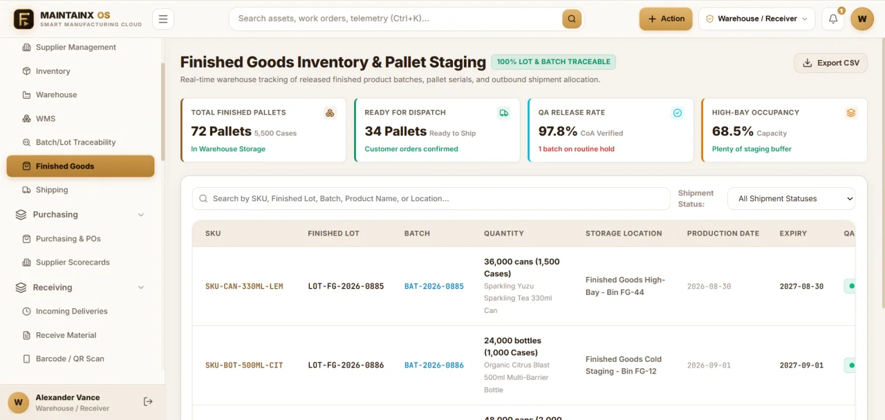 MaintainX-OS Enterprise Smart Manufacturing & CMMS Platform — screenshot 1