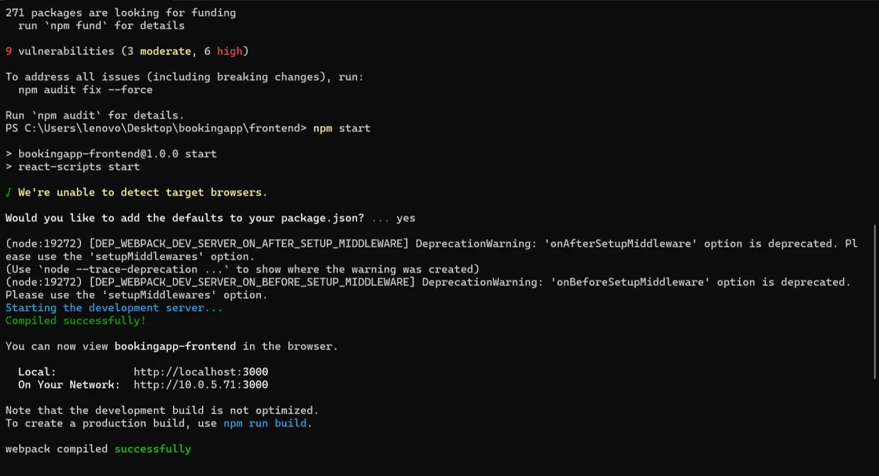 Full Stack Booking System — screenshot 2