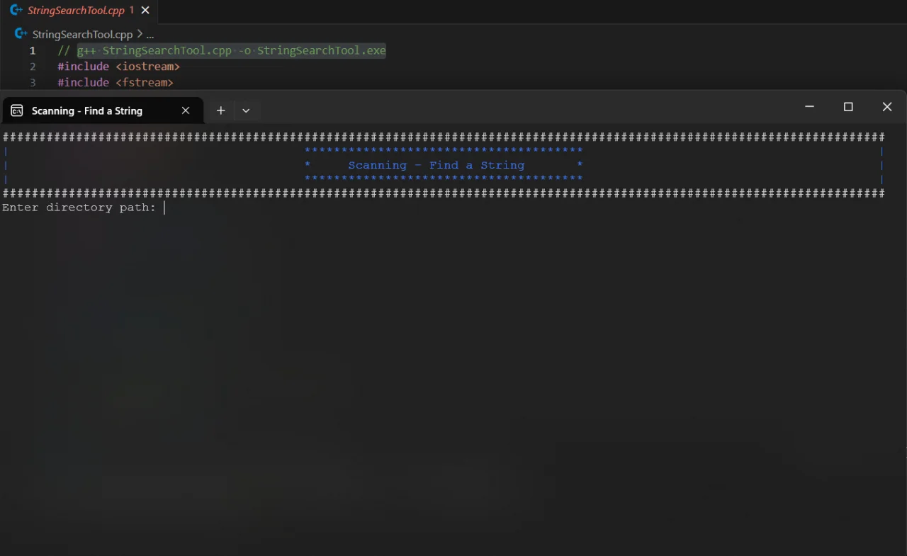 String Search Tool — screenshot 1