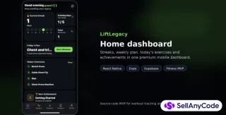 LiftLegacy React Native Fitness Tracker App MVP