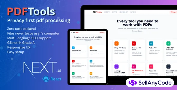 PDF Tools Web App Template