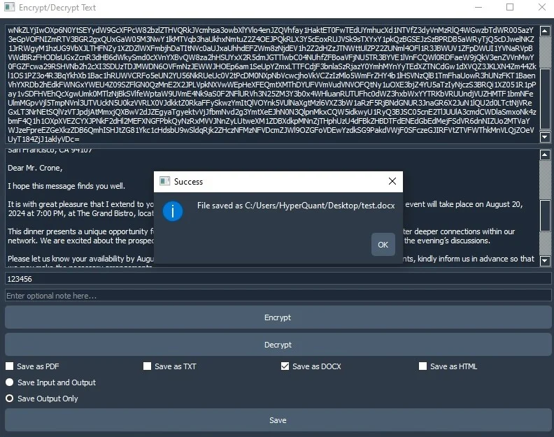 Text Encryption and Decryption — screenshot 5