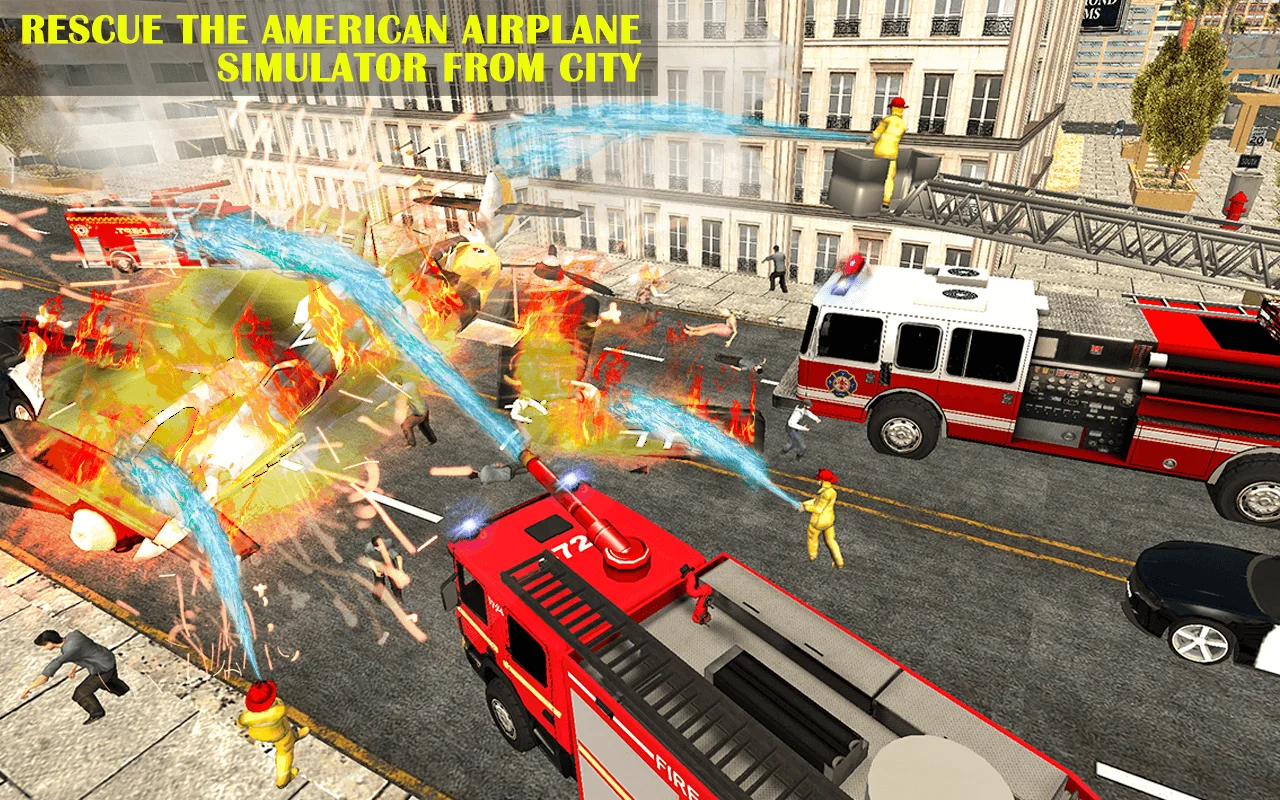 American Airplane Fire Fighter City - Ambulance Rescue — screenshot 5