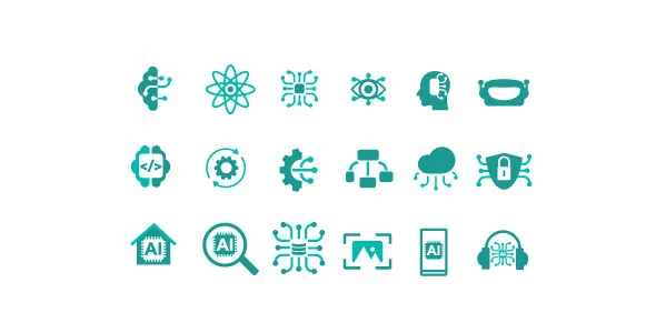 AI & Machine Learning Icons, Minimal Set — screenshot 1