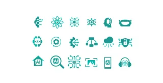 AI & Machine Learning Icons, Minimal Set