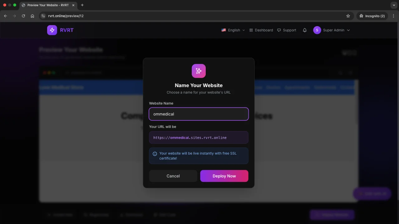 Rvrt - AI-Powered eCommerce Website, Blog & Store + App Creator (Multi-Tenant, Multi-Database, Multi-Domain SaaS) — screenshot 10
