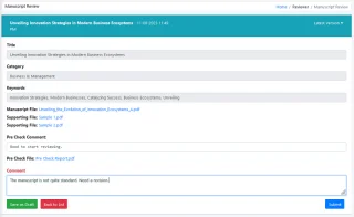 Manuscript Peer Review System Using ASP.NET Core