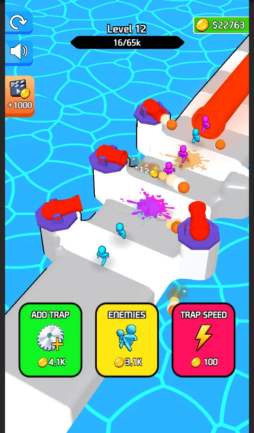 Trap Enemies 3D Trending Game Code Unity — screenshot 1