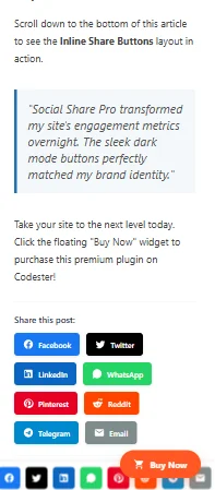Social Share Pro - WordPress Social Plugin — screenshot 4