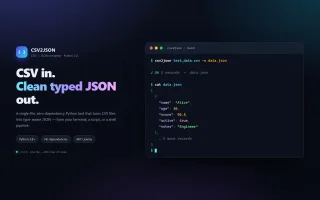 CSV2JSON CSV to JSON Batch Converter