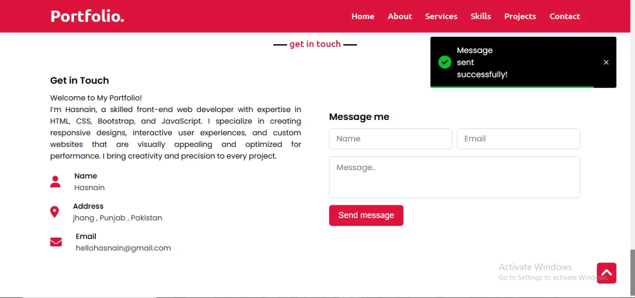 PortFolio Website — screenshot 6