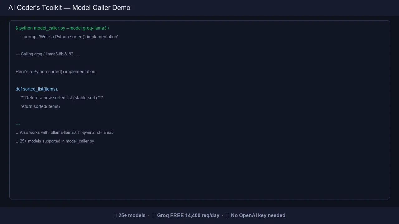 AI Coder's Toolkit — screenshot 1