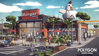 POLYGON - Shops Pack - Art by Synty