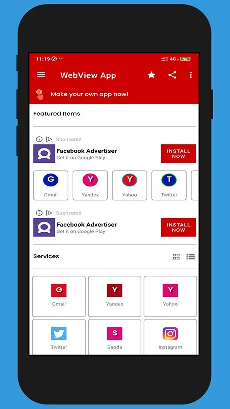 Multi WebView - Web to Android App — screenshot 1