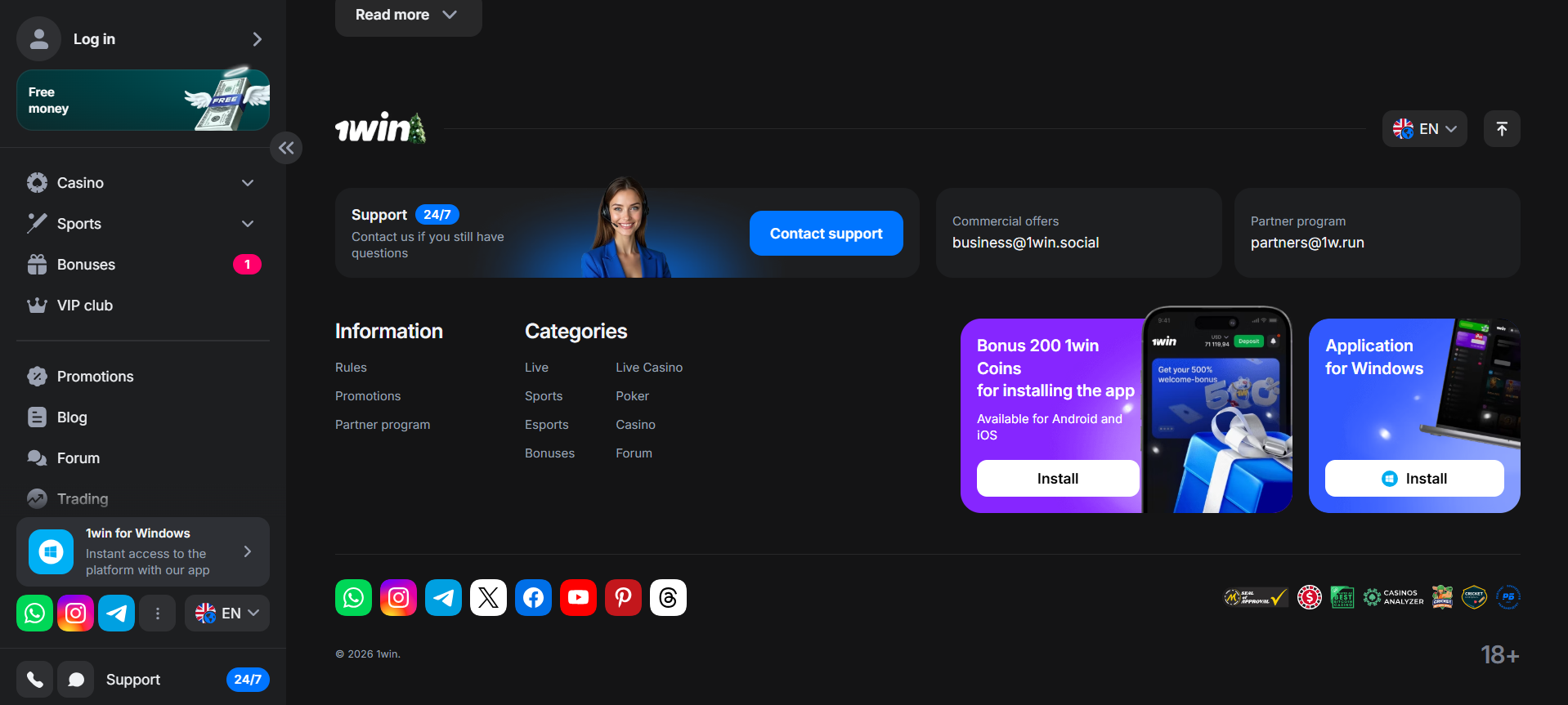 1win Casino Game Script Only For $29.99 | Pro Sports - Clone Script V10.4 PHP 8.3 | Exact replica For 1win source code