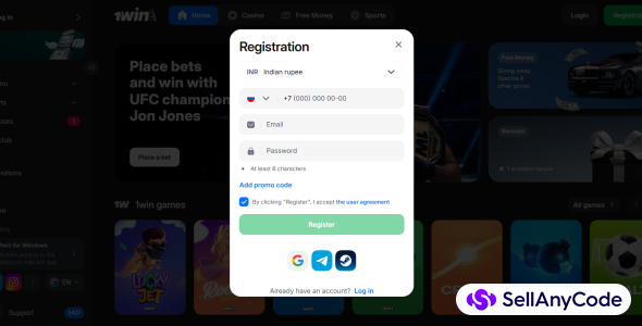 1win Clone Script | Source Code | For $29.99 | 1win Casino Script