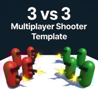 3 VS 3 Unity Multiplayer Shooter TEMPLATE