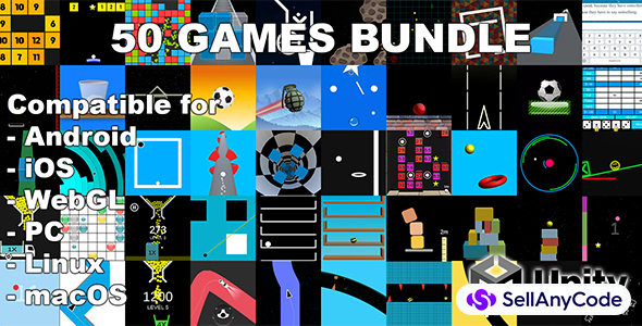 50 Games Bundle - Unity Source Code