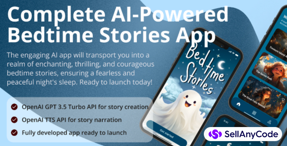 AI BedTime Stories Generator Flutter Template App