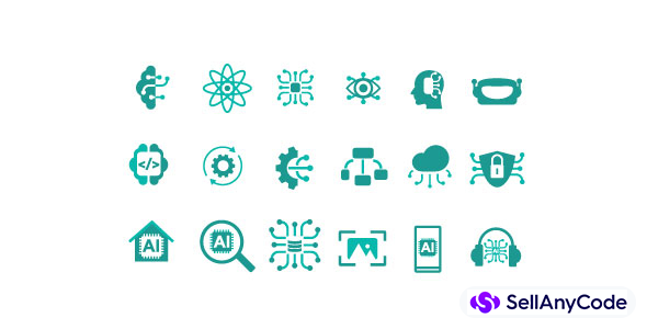AI & Machine Learning Icons, Minimal Set