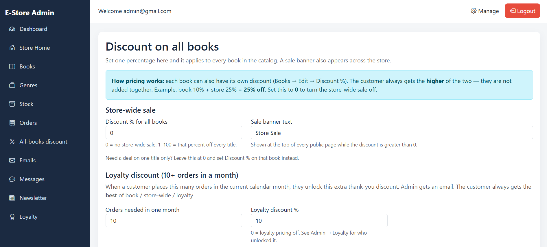 ASP.NET Core MVC E-Commerce Bookstore