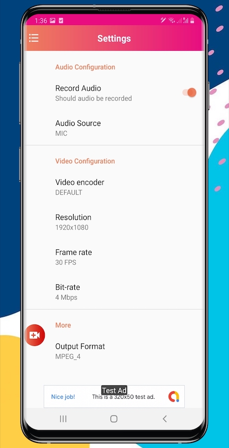 AWK Screen Recorder with Audio (Android 10 supported)