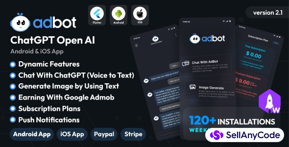 AdBot - ChatGPT Open AI Android and iOS App