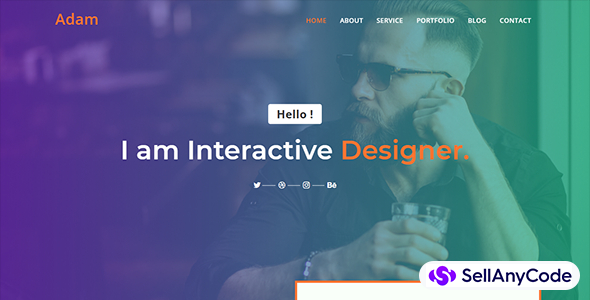 Adam Personal Portfolio HTML Template