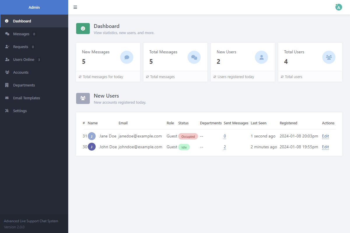 Advance Live Chat support System — screenshot 3