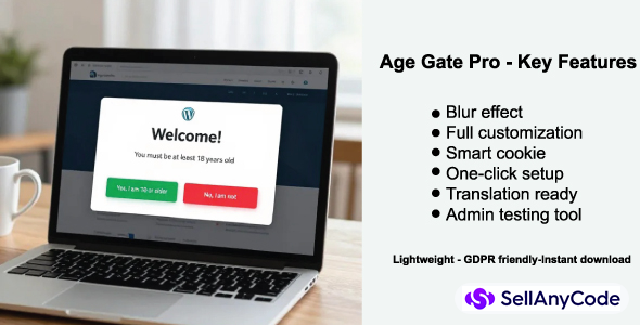 Age Gate Pro Age Verification with Blur