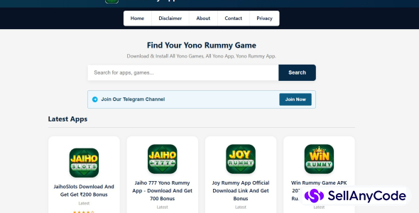 All Yono Rummy App Download PHP Script SEO Friendly Gaming App Download & Referral Website