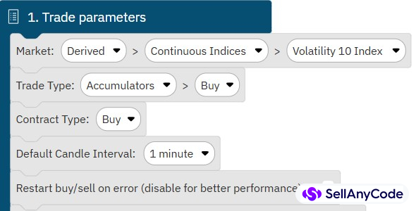 Amazing Deriv Accummulator Trading Bot