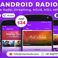 Android Radio App (Online Radio, Streaming, M3U8, M3U, MP3, PLS, AAC, FM)