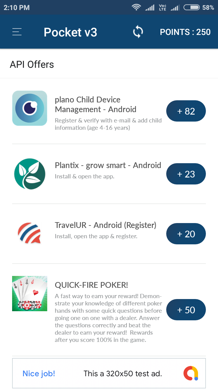 Android Rewards App - POCKET