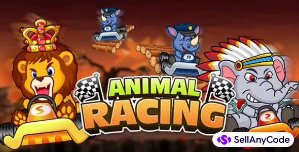 Animal Racing complete game + Racing Cartoon Game Support Unity 2017 64Bit