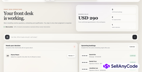 AtYourDesk AI Receptionist & Smart Front Desk | White-Label Source Code