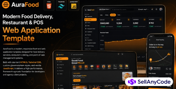 AuraFood - Restaurant & Food Delivery Web UI Kit