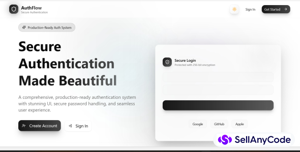 AuthFlow Next.js Authentication System