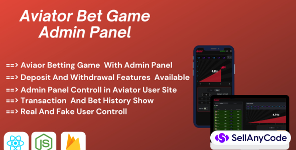 Aviator Web Game & Admin Panel