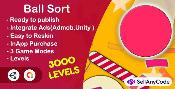 Ball Sort Puzzle Unity Source Code + 3000 Levels