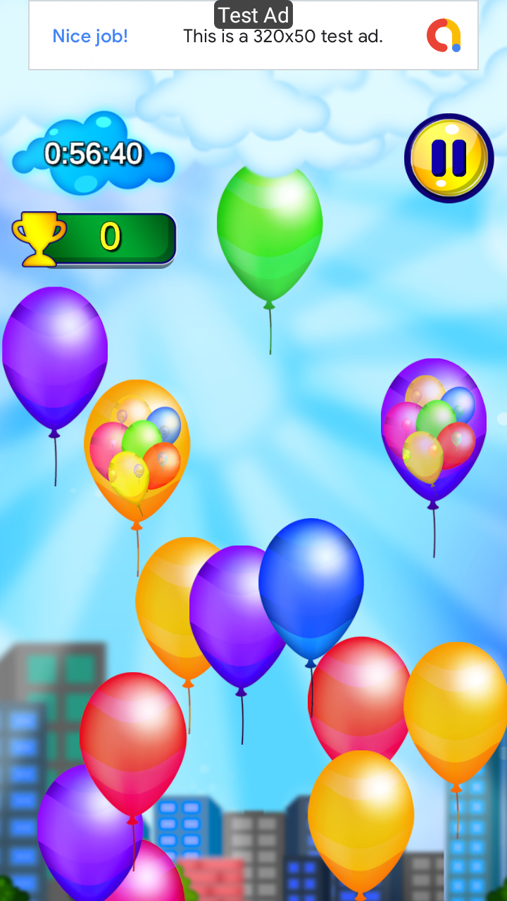 Balloon Pop Unity Source Code Admob