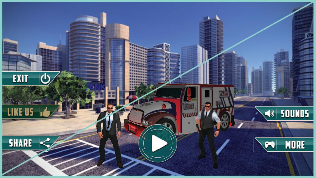 Bank Cash Security Van Sim : ATM Cash Transport Game 64 Bit