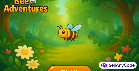 Bee Adventures (Classic) HTML5 Tap Game For Kids.
