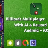 Billiards Multiplayer - 8 Ball Pool With AI & Reward Store | AdMob Ads | Unity | Android + iOS