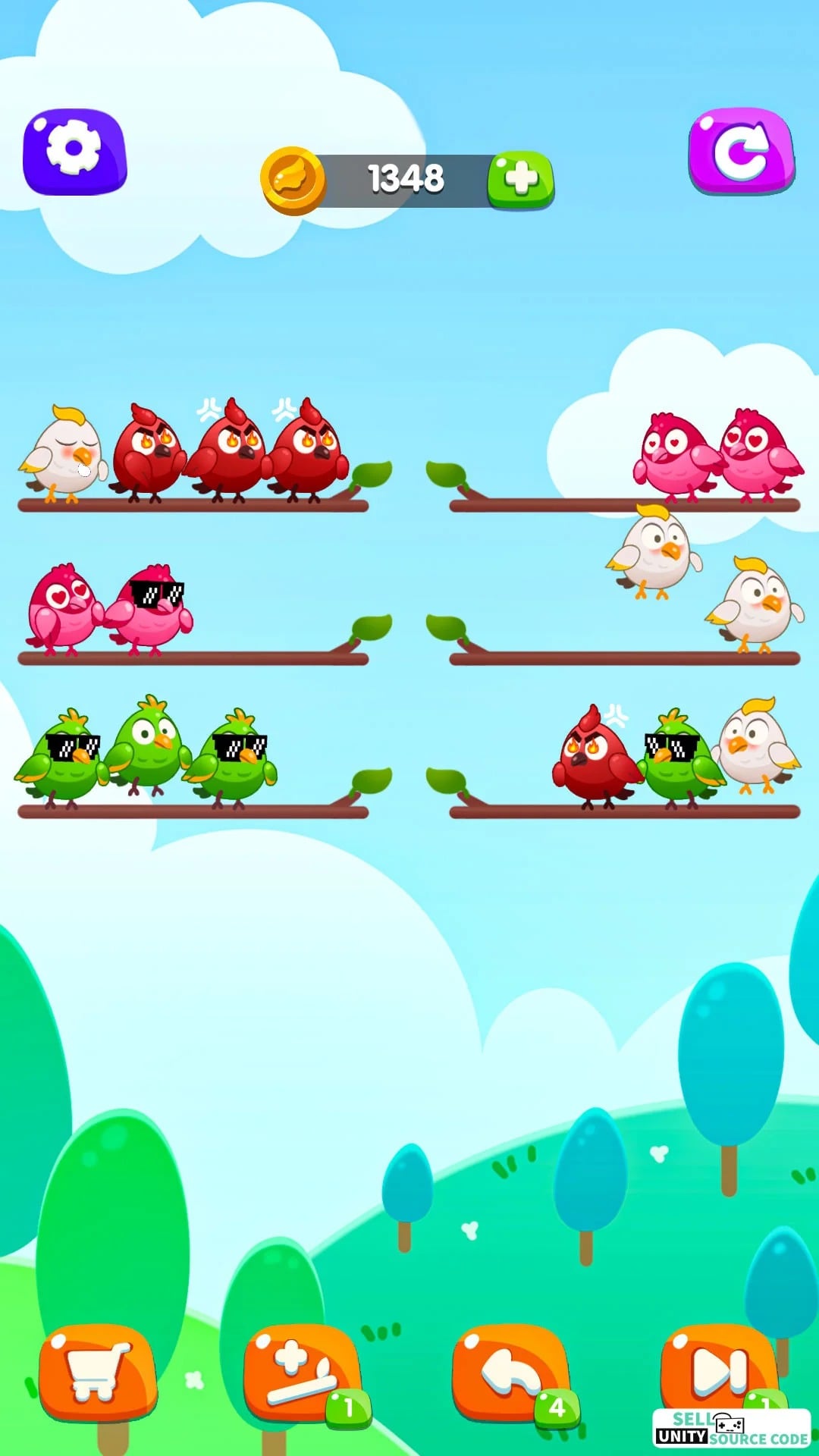 Bird Sort Puzzle: Color Matching Master Birds Jam Triple Match Fun Puzzles